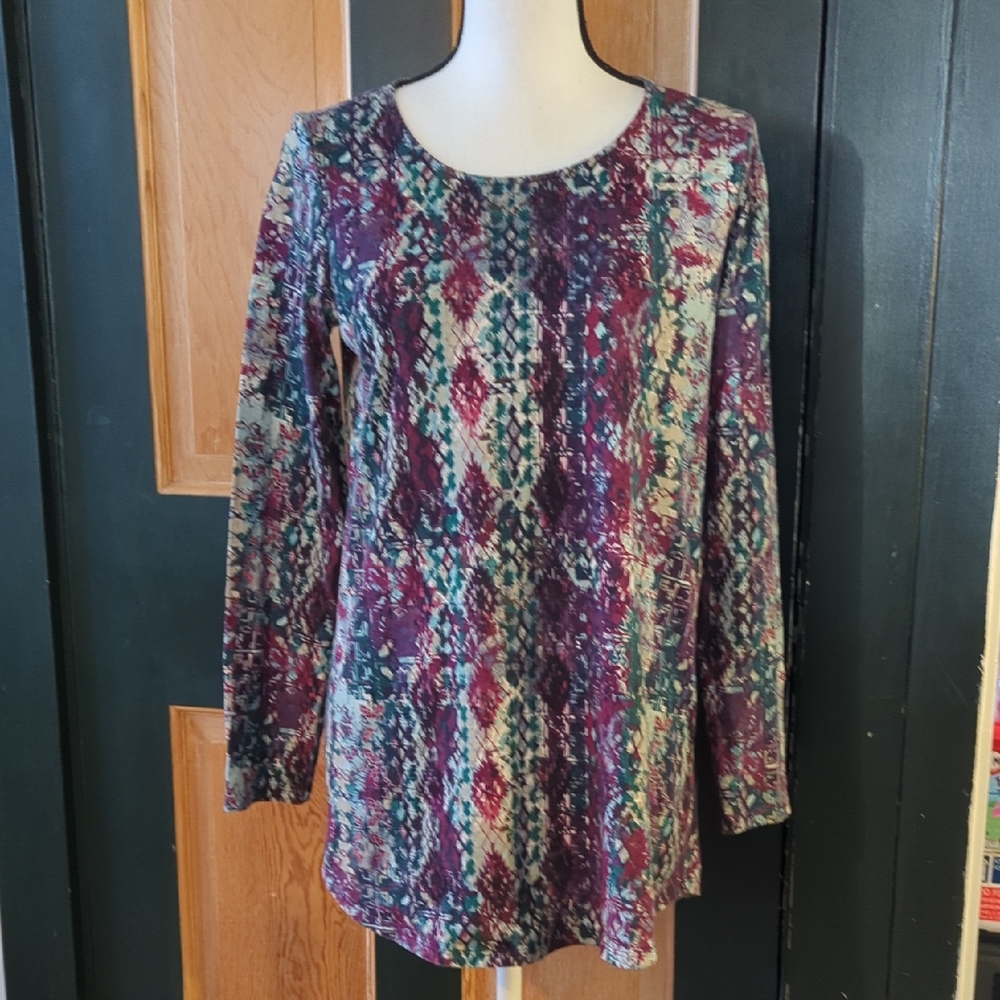 Pure Jill Ladies LS Pullover Knit Top XS 100% Pima Cotton